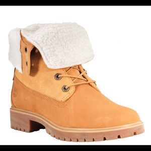 Timberland JAYNE FLEECE FOLD-DOWN BOOTS NWOT